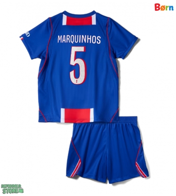Paris Saint-Germain Marquinhos #5 Replika Babytøj Hjemmebanesæt Børn 2026-27 Kortærmet (+ Korte bukser)